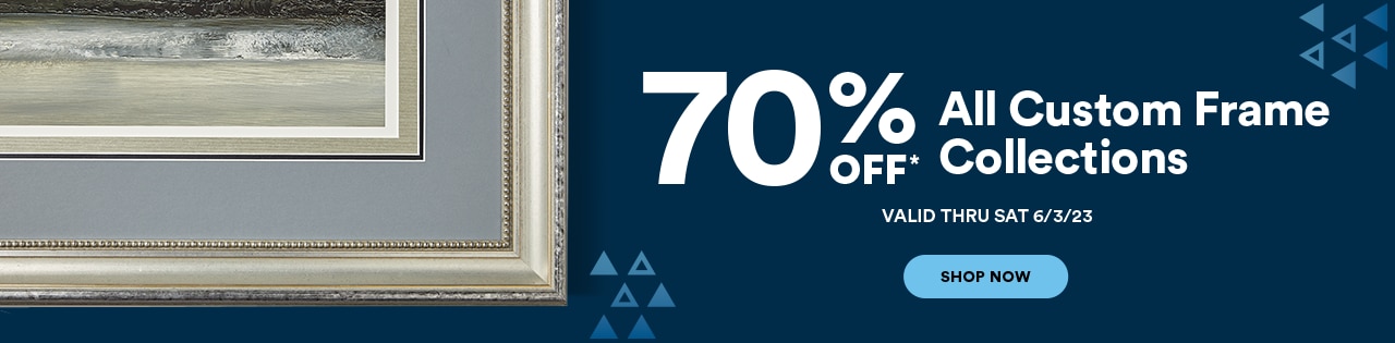 70% off all Custom Frame Collections. Shop now