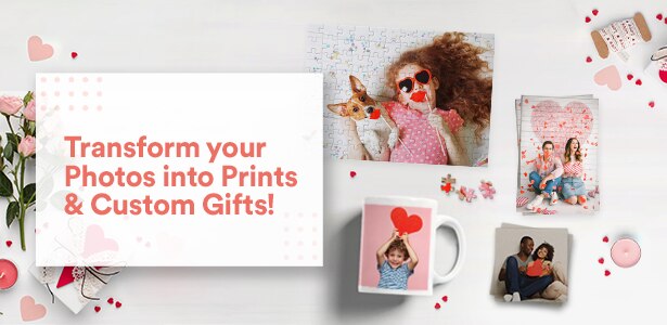 Transform your photos into prints & custom gifts