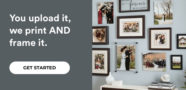 You upload it, we print AND frame it. Get started