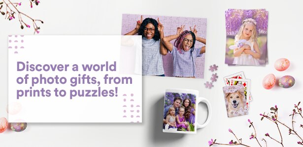 Discover a world of photo gifts, from prints to puzzles!
